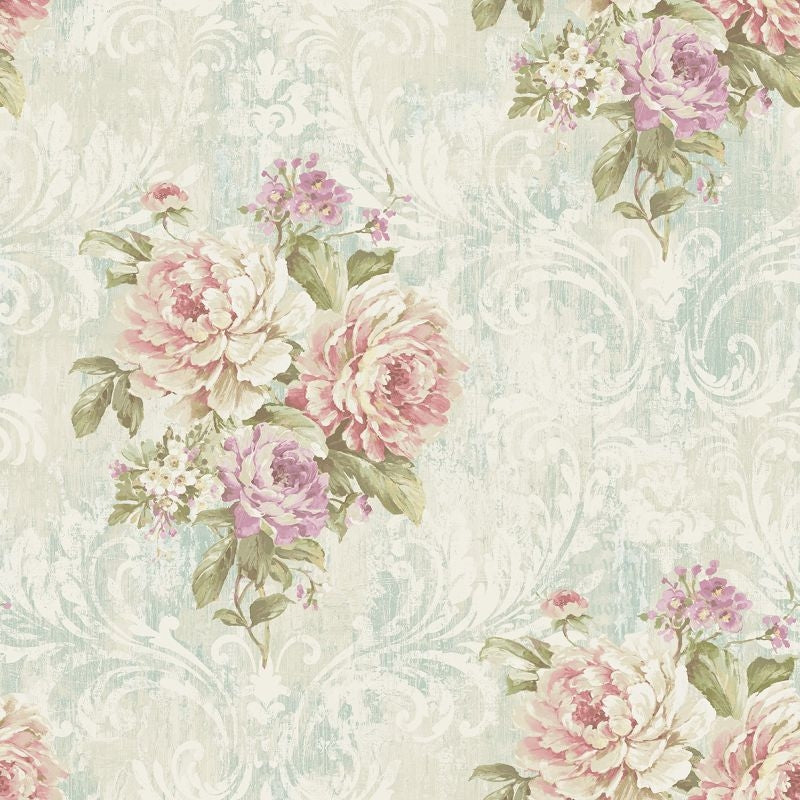 Sample VF31001 Manor House Bouquet with Frame Wallquest