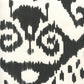 Sample 306053W Malaya, Black on Almost White by Quadrille Wallpaper