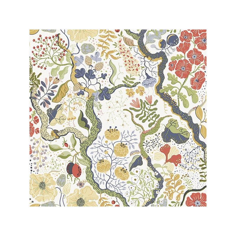 Sample 2932-65102 Lina, Ann Green Floral Vines  by A-Street Prints Wallpaper