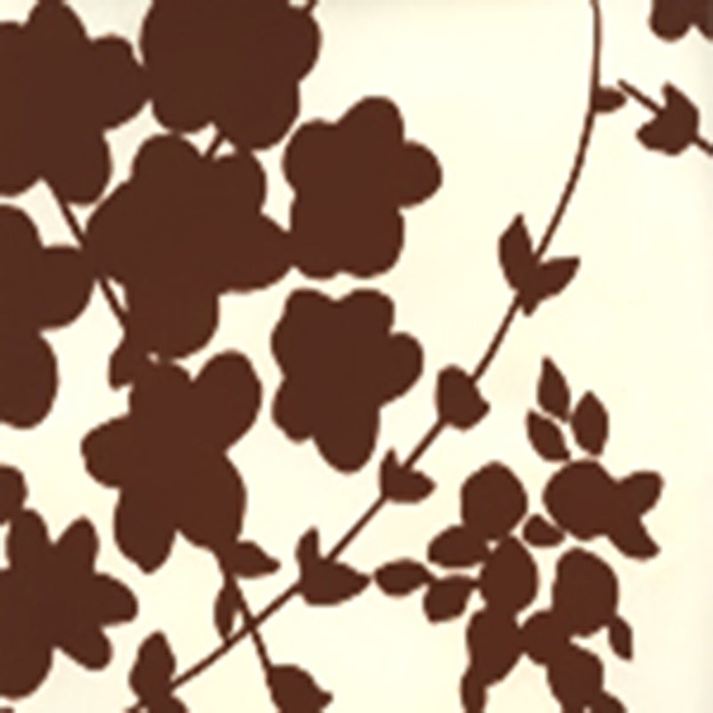 Sample 4100-01WP Lysette, Brown on Off White by Quadrille Wallpaper
