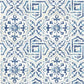 Save 2904-12332 Fresh Start Kitchen & Bath Sonoma Navy Spanish Tile Wallpaper Navy Brewster