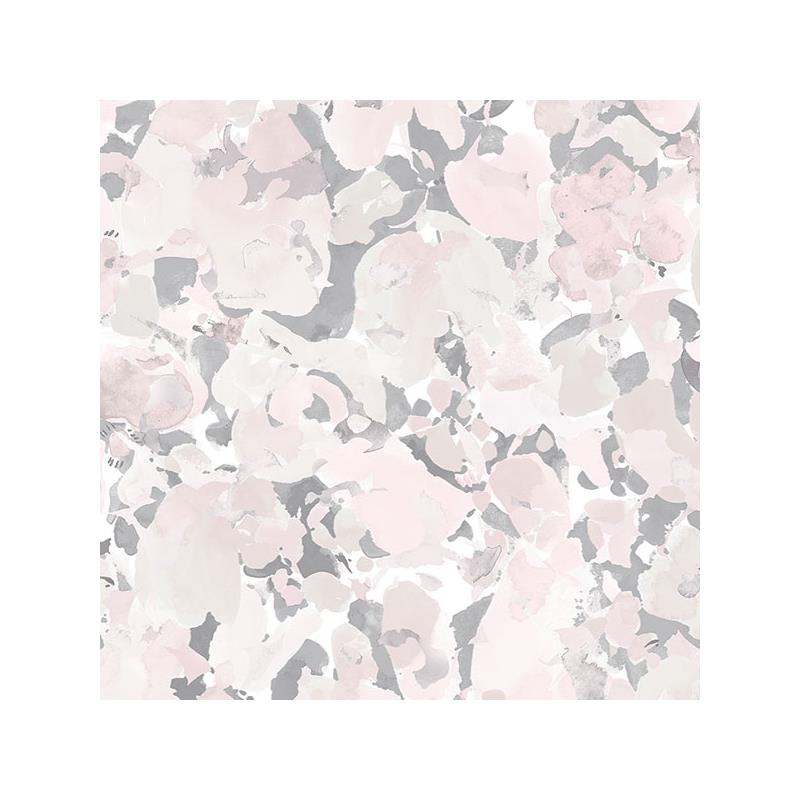 Sample FW36826 Fresh Watercolors, Pink Bloom Wallpaper in Pink Grey by Norwall
