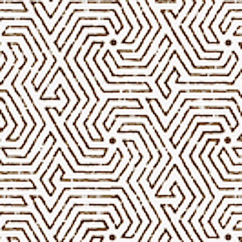 Sample 2510-07WP Maze, Brown by Quadrille Wallpaper