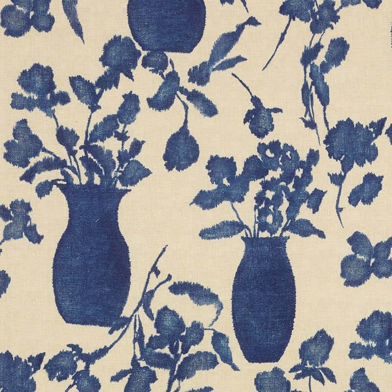 Purchase sample of 176241 Hugo Floral, Indigo by Schumacher Fabric
