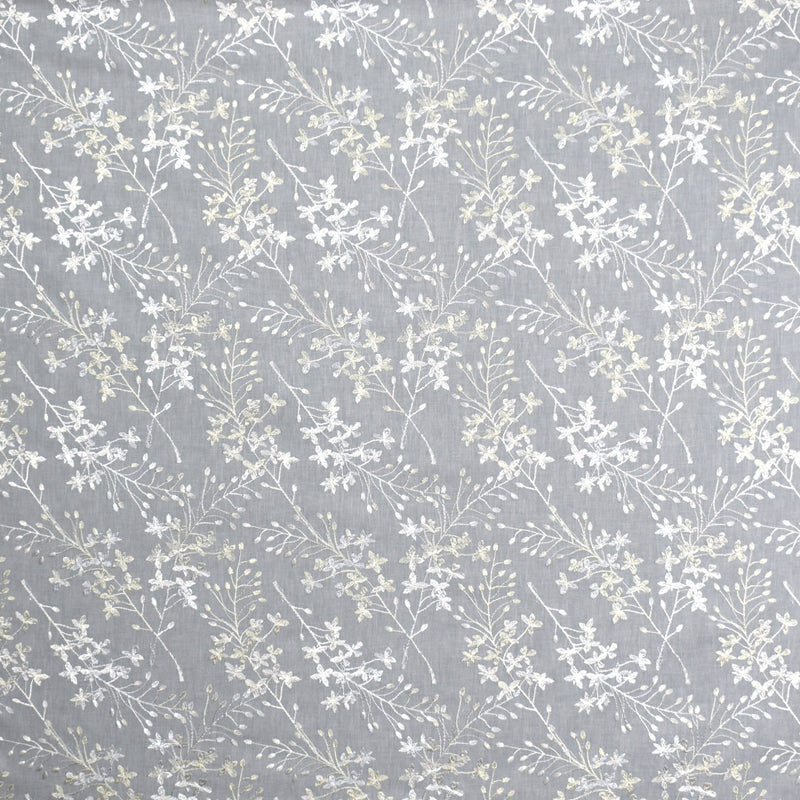 Find S1950 Chrome Gray Floral Greenhouse Fabric