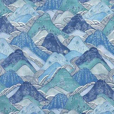 Find GWF-2814.513.0 Edo Linen Blue by Groundworks Fabric