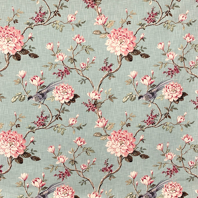 Sample 10259 Blooming Jay, Aqua/Teal, Pink, Purple by Magnolia Fabric