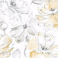 View CL2518 Impressionist Floral Dreams Yellow York Wallpaper