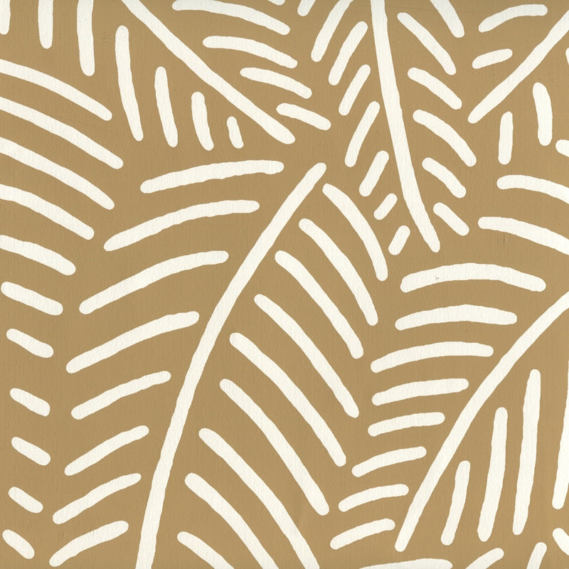 Sample CP1025-05 Sauvage Reverse, Camel II On Almost White by Quadrille Wallpaper