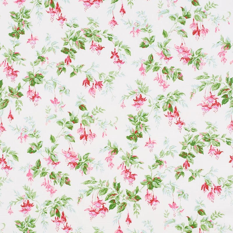 Purchase sample of 178681 Garden Gate Chintz, Magenta by Schumacher Fabric