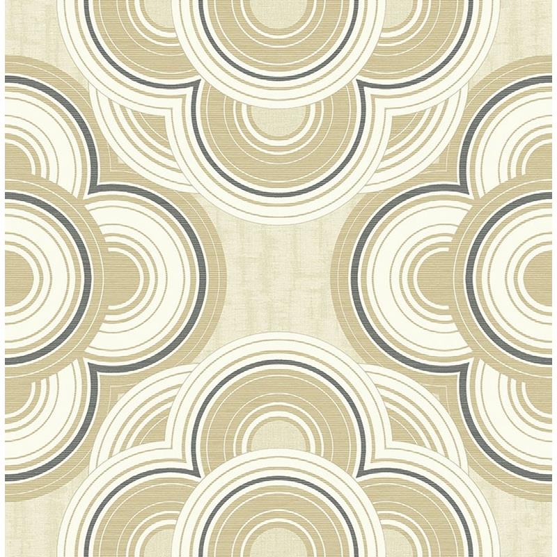 Acquire RL60005 Retro Living Brown Circles by Seabrook Wallpaper