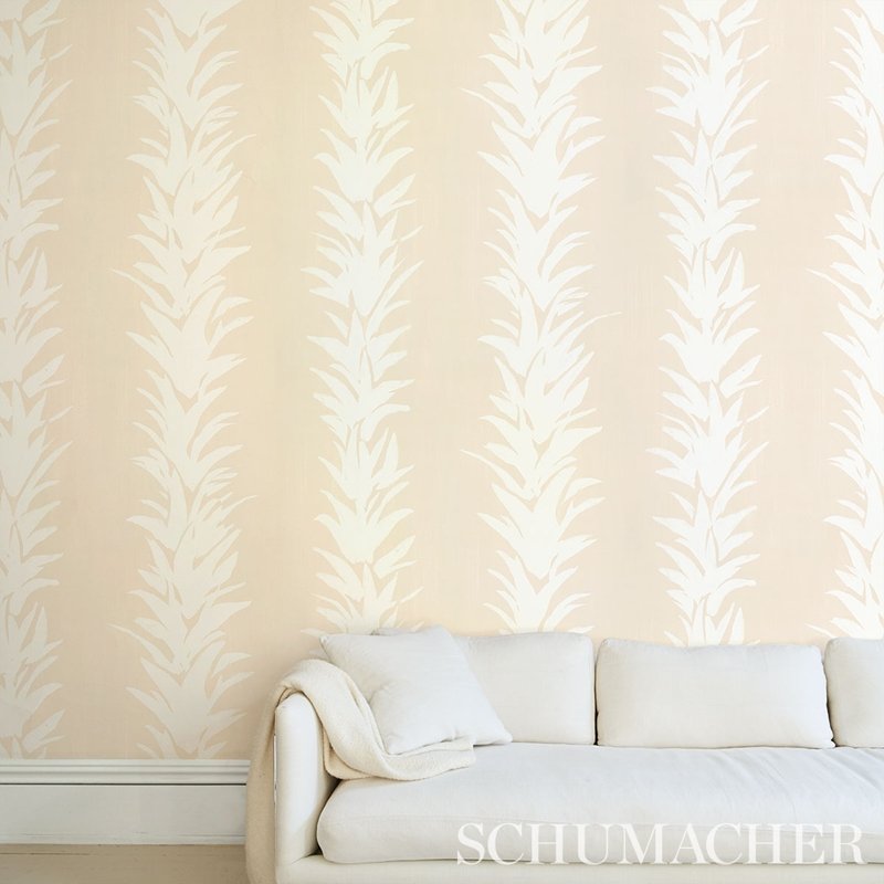 Save on 5013663 White Lotus Sand Schumacher Wallcovering Wallpaper
