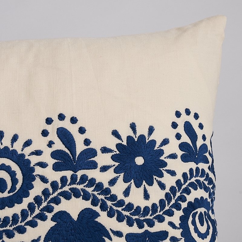 So17617605 Woodland Silhouette 20" Pillow Blue By Schumacher Furniture and Accessories 1,So17617605 Woodland Silhouette 20" Pillow Blue By Schumacher Furniture and Accessories 2