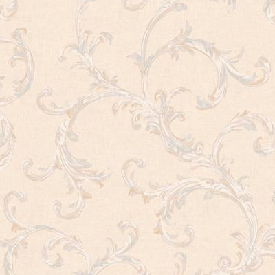 Looking FF50709 Fairfield White Scrolls by Seabrook Wallpaper