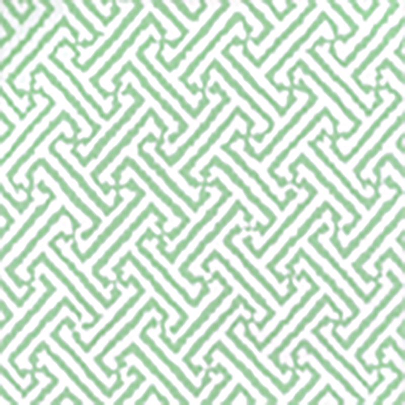 Sample 3080-10WP Java Java, Celadon on White by Quadrille Wallpaper