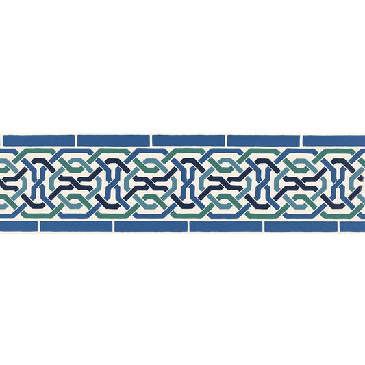 Buy 5006020 Darro Mosaic Border Aegean Schumacher Wallpaper