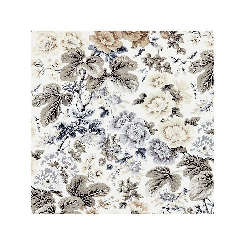 Sample 16595-001 Highgrove Linen Print, Winter Sky - Scalamandre Fabric (SC 000116595)