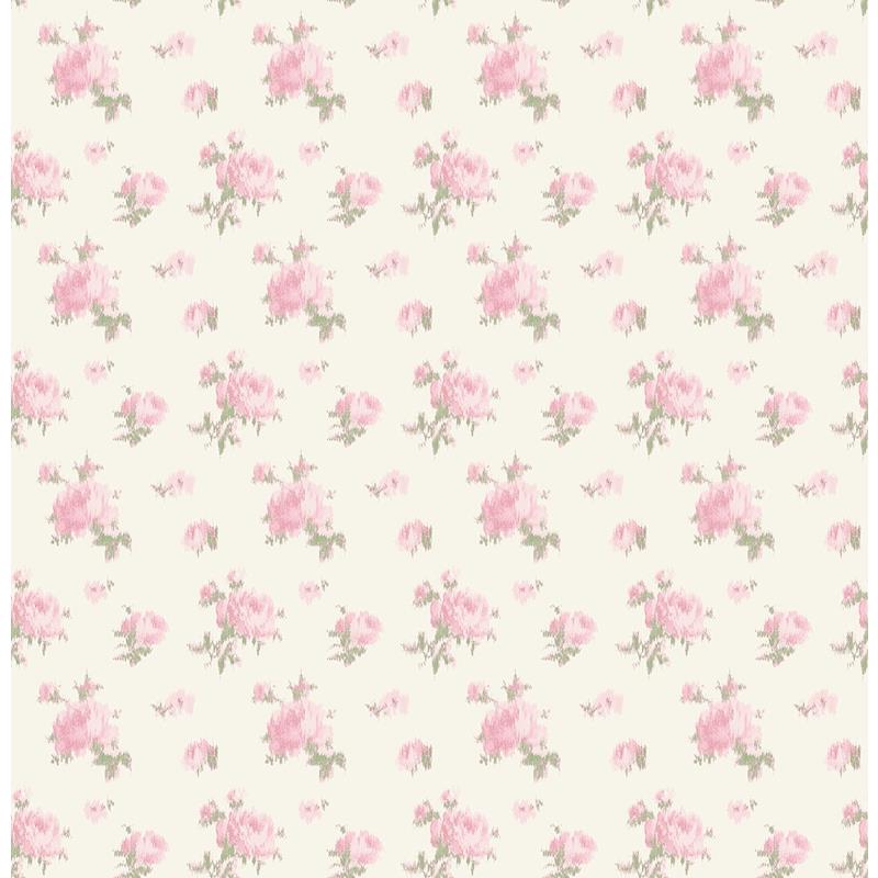 Sample AST4108 LoveShackFancy, Ikat Rose Tinted Petals Small Print by A-Street Prints Wallpaper