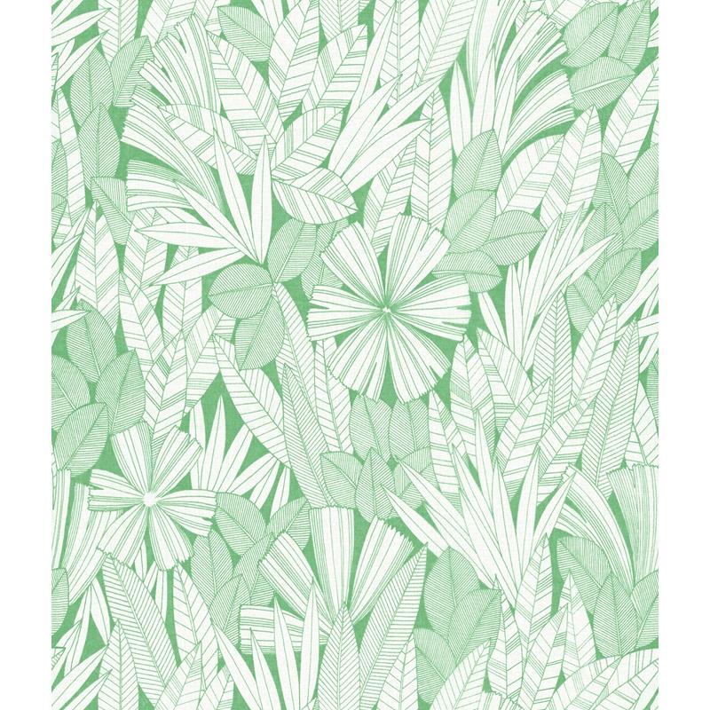 Sample 4081-26345 Happy, Bannon Green Leaves by A-Street Prints Wallpaper