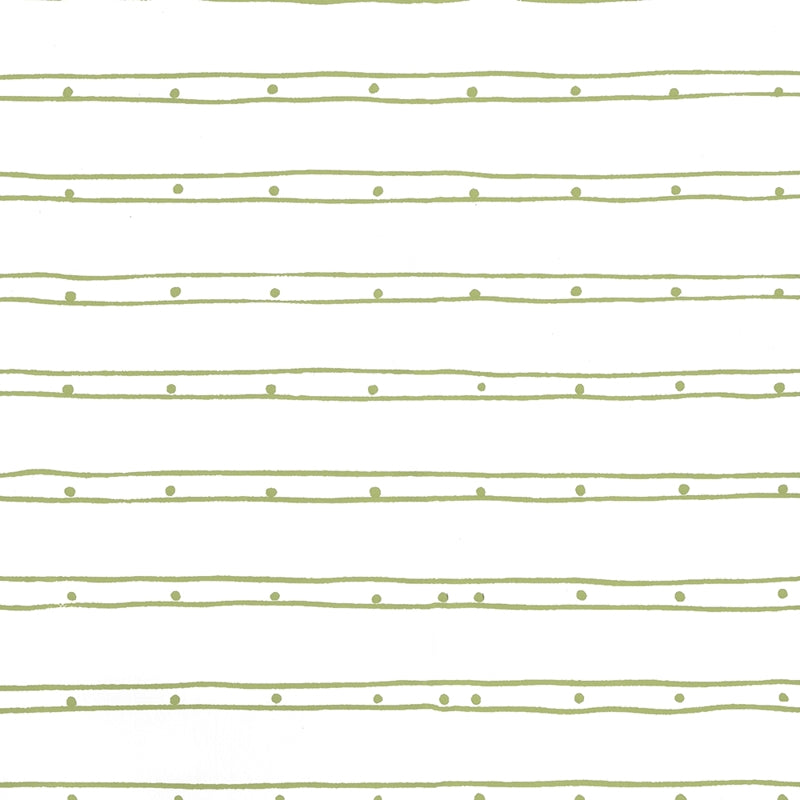 Sample AP209-12 Soho, Jungle Green Off White by Quadrille Wallpaper