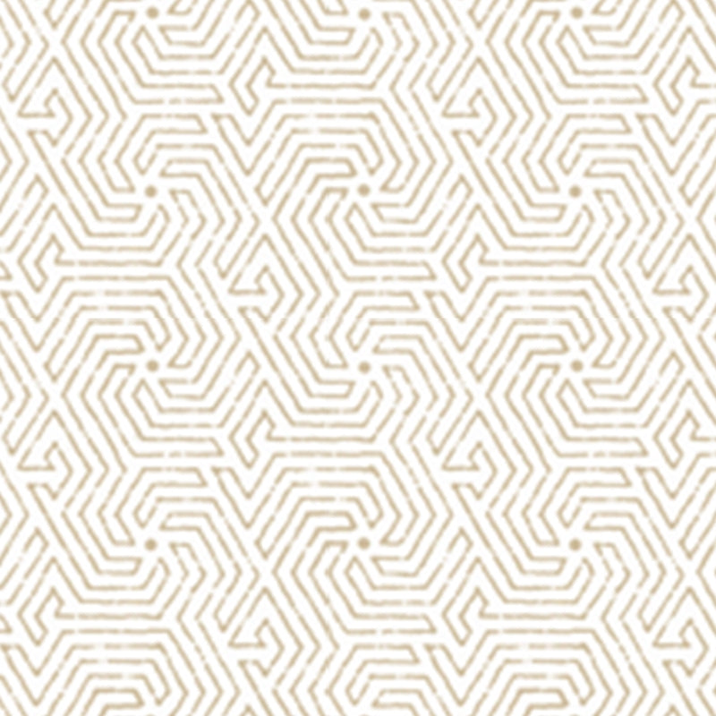 Sample 2510-0BWP Maze , Beige  by Quadrille Wallpaper
