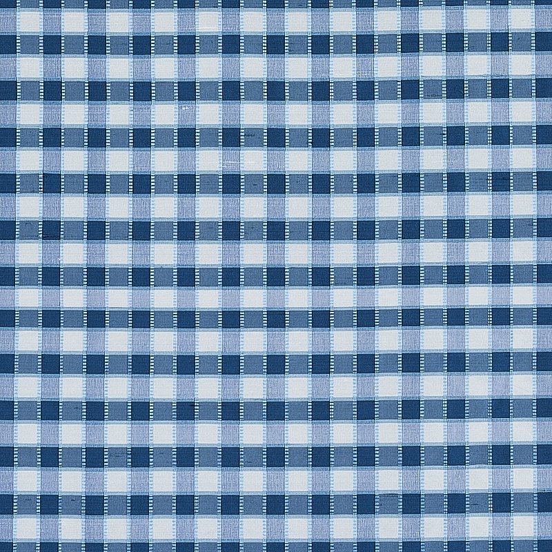 Purchase sample of 3453004 Ingrid Silk Check, Blue by Schumacher Fabric