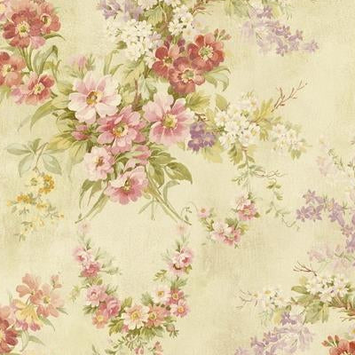 Select FI90509 Fleur Reds Floral by Seabrook Wallpaper