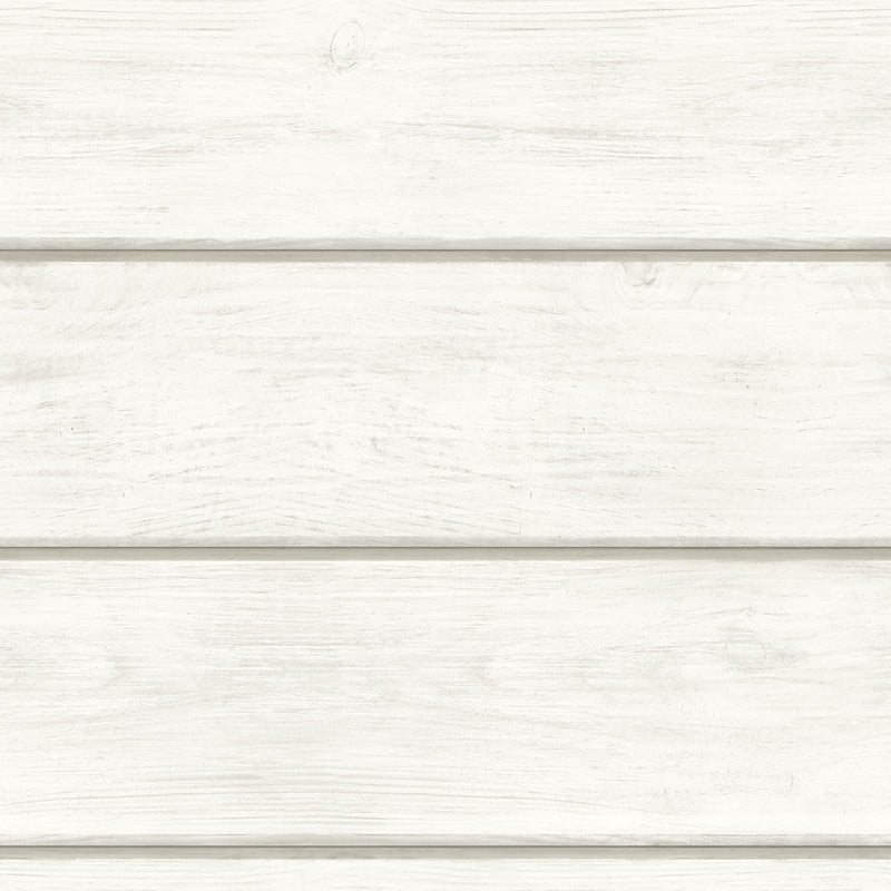 Sample 3115-12441 Farmhouse, Cassidy Off-White Wood Planks by Chesapeake Wallpaper