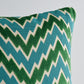 So17807005 Indio and Presidio Ikat Pillow Green By Schumacher Furniture and Accessories