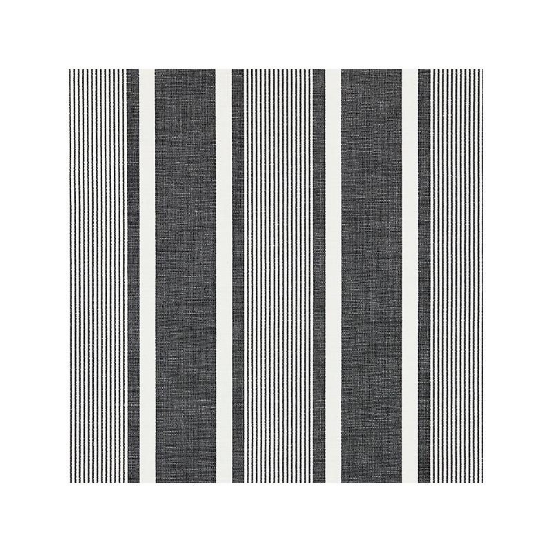 Sample 27111-005 Wellfleet Stripe, Carbon - Scalamandre Fabric (SC 000527111)