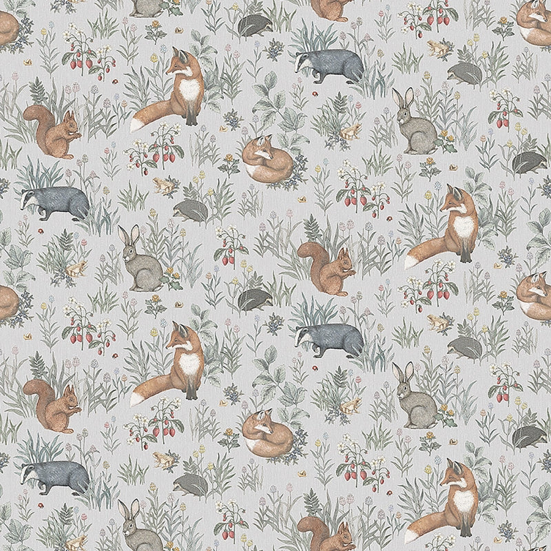 Sample 7480 Forest Friends Mural, Multi By Borastapeter Wallpaper