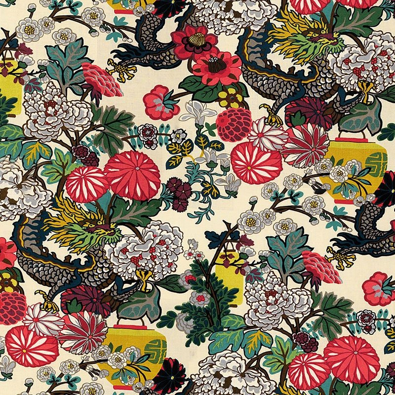 Select 173273 Chiang Mai Dragon Alabaster by Schumacher Fabric