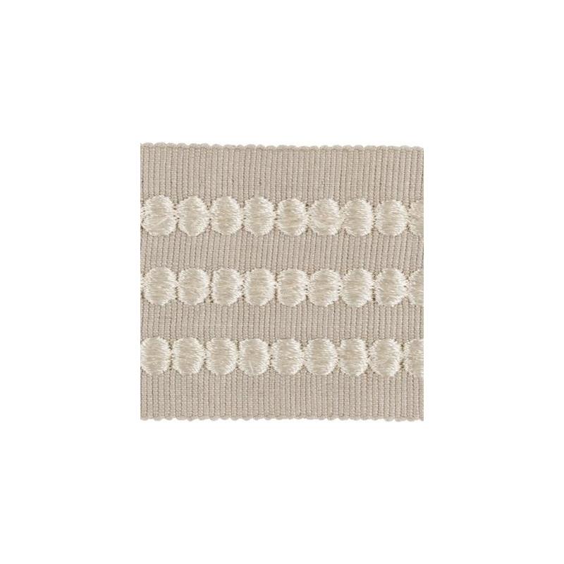 Sample T30735.106.0 Triple Dot Flaxseed Light Grey Trim Fabric by Kravet Design