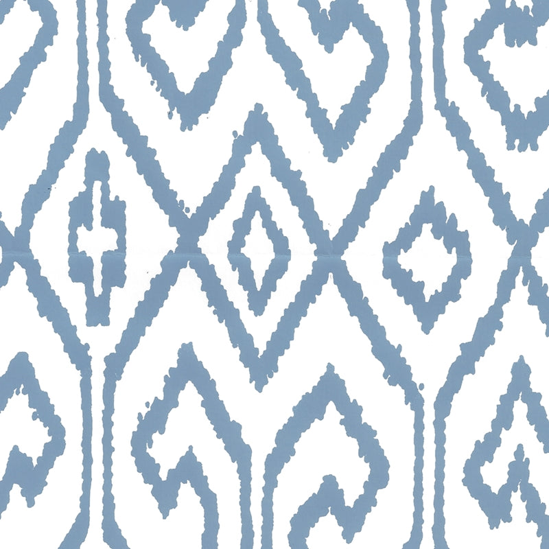 Sample 7240-08WP Aqua Iv, French Blue on White by Quadrille Wallpaper