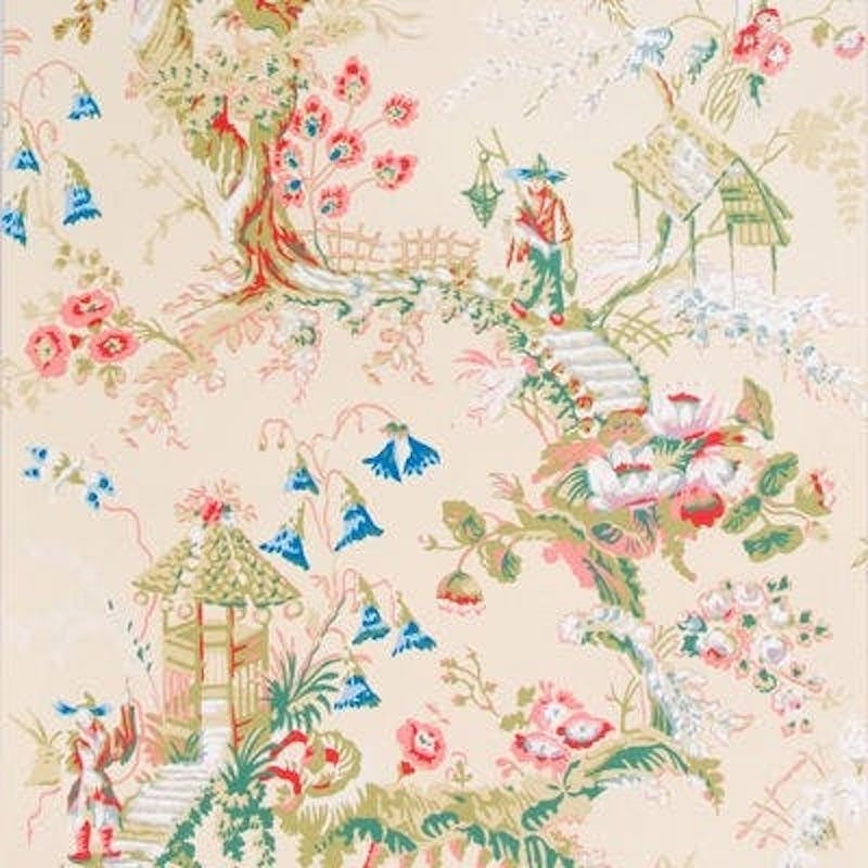 Sample BR-69271.010 Chinese Landscape Ecru Brunschwig and Fils