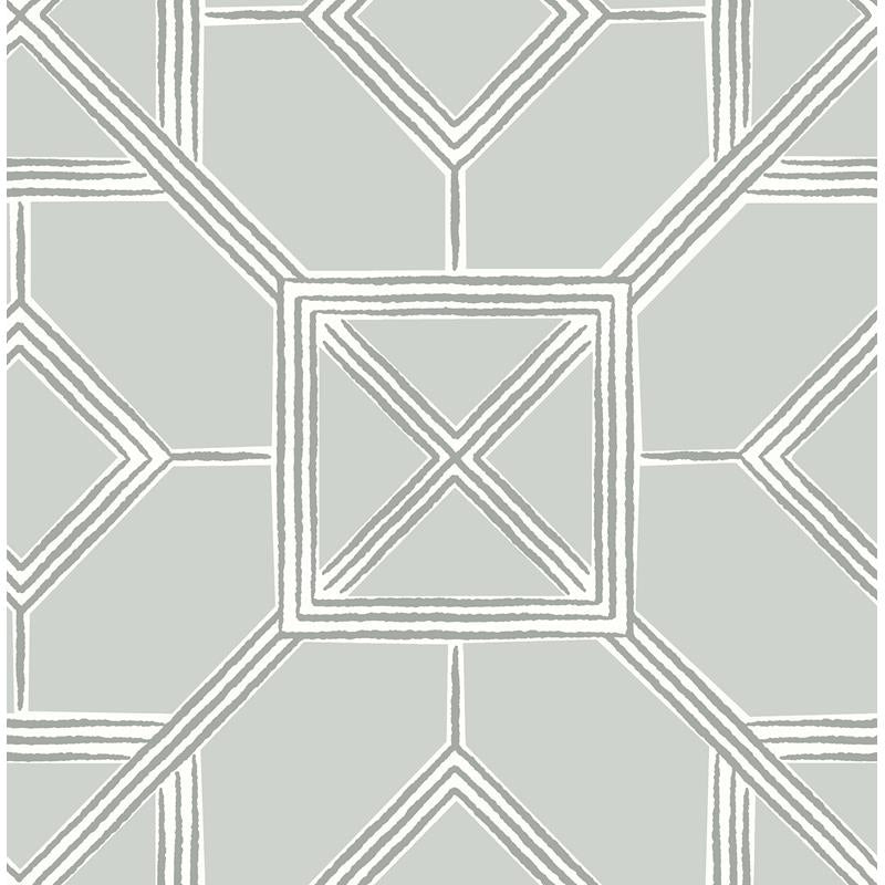 Sample 4014-26412 Seychelles, Livia Grey Trellis Wallpaper by A-Street Prints Wallpaper