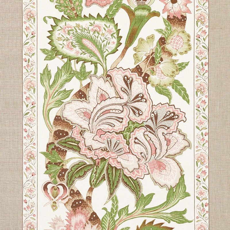 Purchase sample of 178521 Anjou Stripe, Blush by Schumacher Fabric
