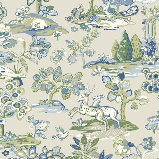 Find TL1950 Handpainted Traditionals Kingswood Blue York Wallpaper