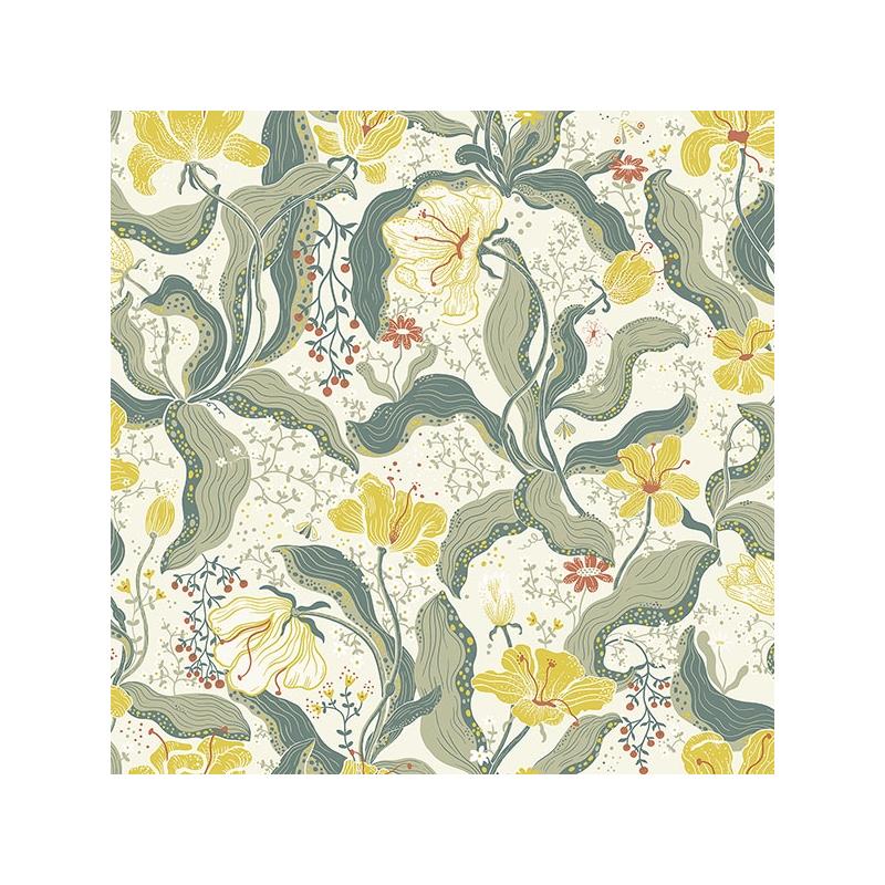 Sample 2932-65118 Lina, Bodri Yellow Tulip Garden  by A-Street Prints Wallpaper