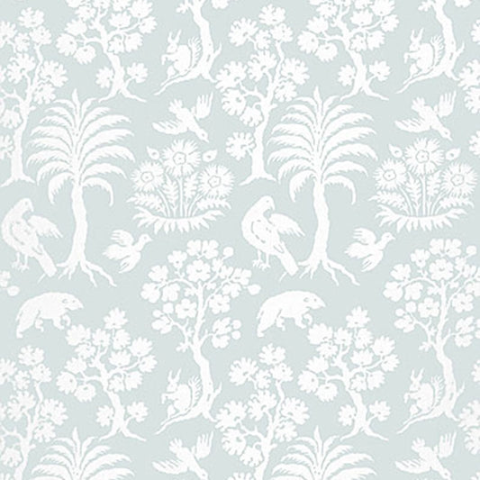 Save on 5004353 Palm Damask Sky Schumacher Wallpaper