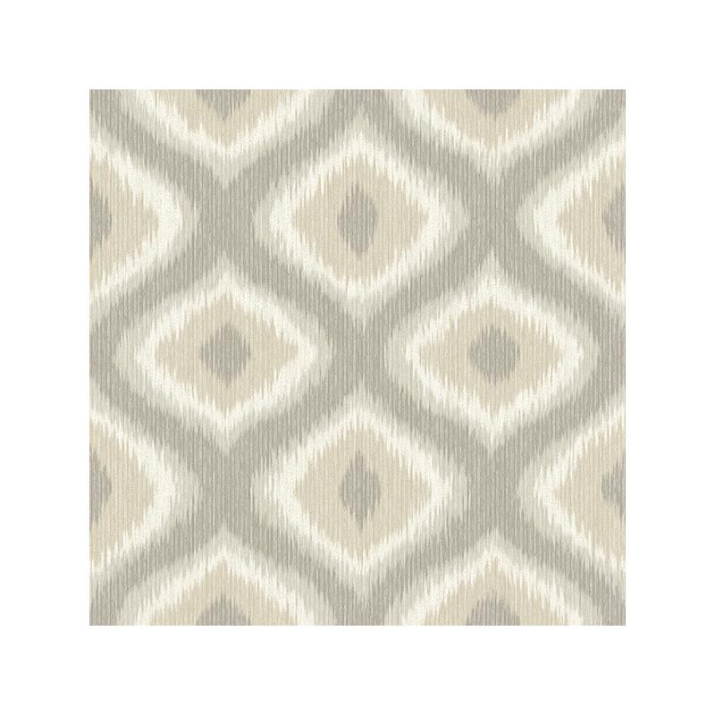 Sample 2697-78015 Abra Taupe Ogee Wallpaper