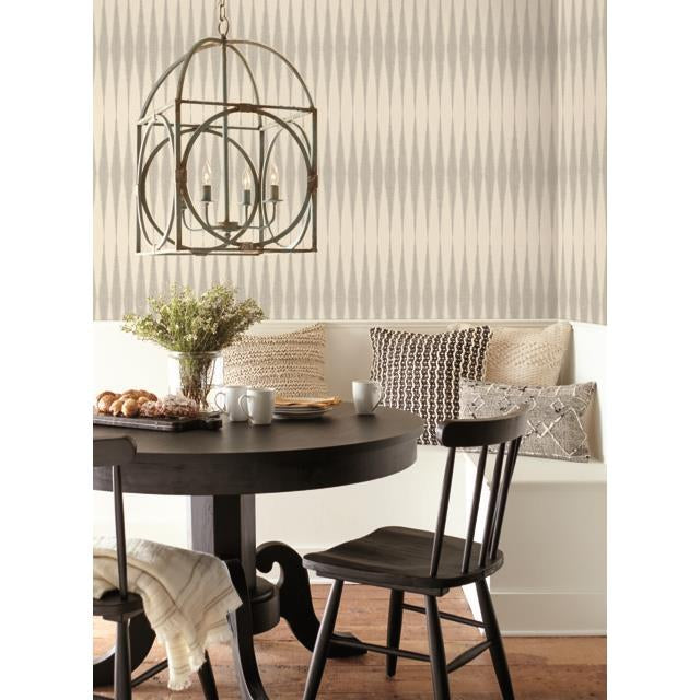 Shop Psw1006Rl Magnolia Home Vol Ii Stripe Grey Peel And Stick Wallpaper