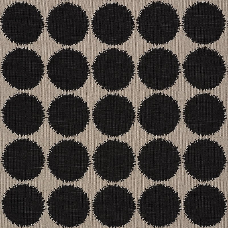 Purchase sample of 177095 Fuzz, Black  Natural by Schumacher Fabric