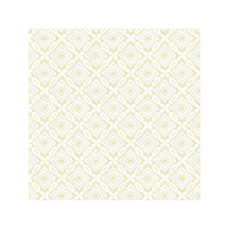 Sample 3122-10703 Flora and Fauna Hugson Yellow Quilted Damask by Chesapeake Wallpaper