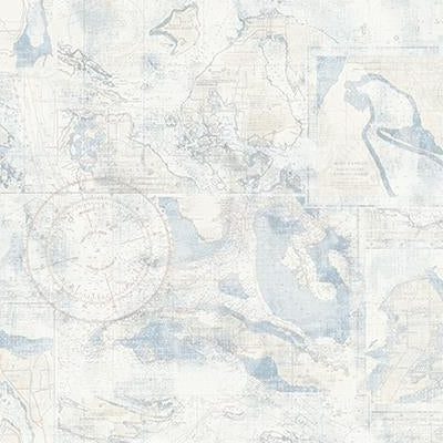 Buy CT41712 The Avenues Off-White Maps by Seabrook Wallpaper