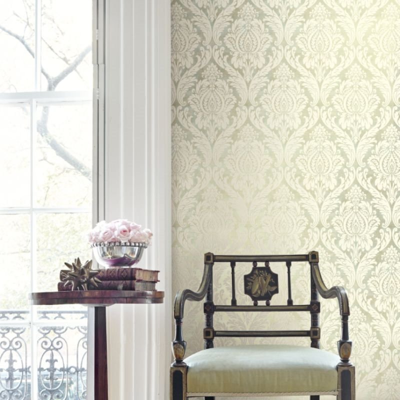 Looking Gr60102 Bella Casa Framed Damask Wallquest Wallpaper