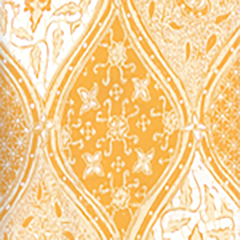 Select 6630-06WP Balinese Batik Inca Gold Cream on White by Quadrille Wallpaper