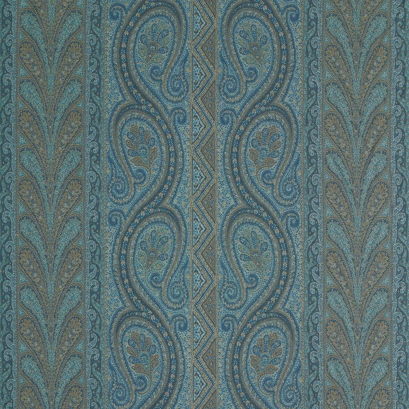 Purchase sample of 50774 Chatelaine Paisley, Blue by Schumacher Fabric