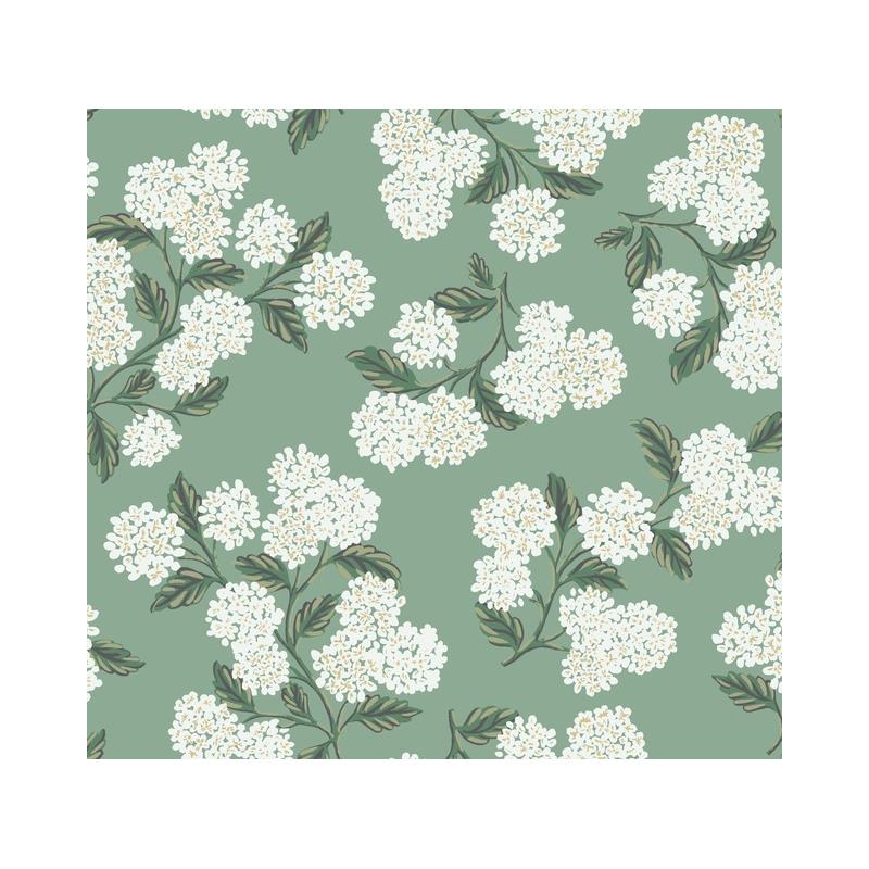 Sample RI5145 Rifle Paper Co. Hydrangea Jade York Wallpaper