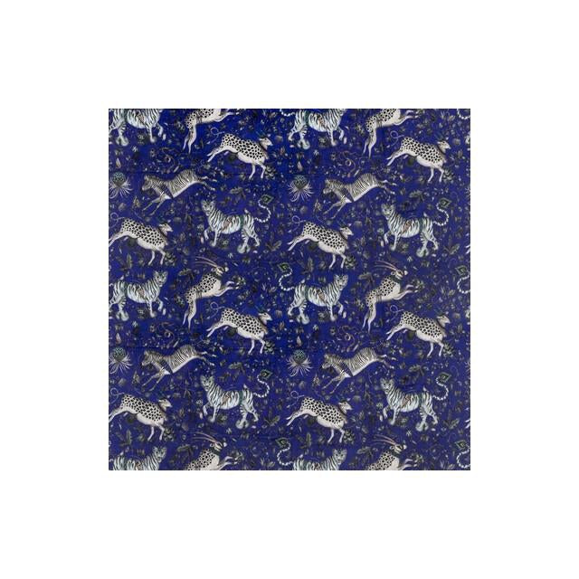 Select F1479/01 Protea Velvet Blue Animal/Insect by Clarke And Clarke Fabric